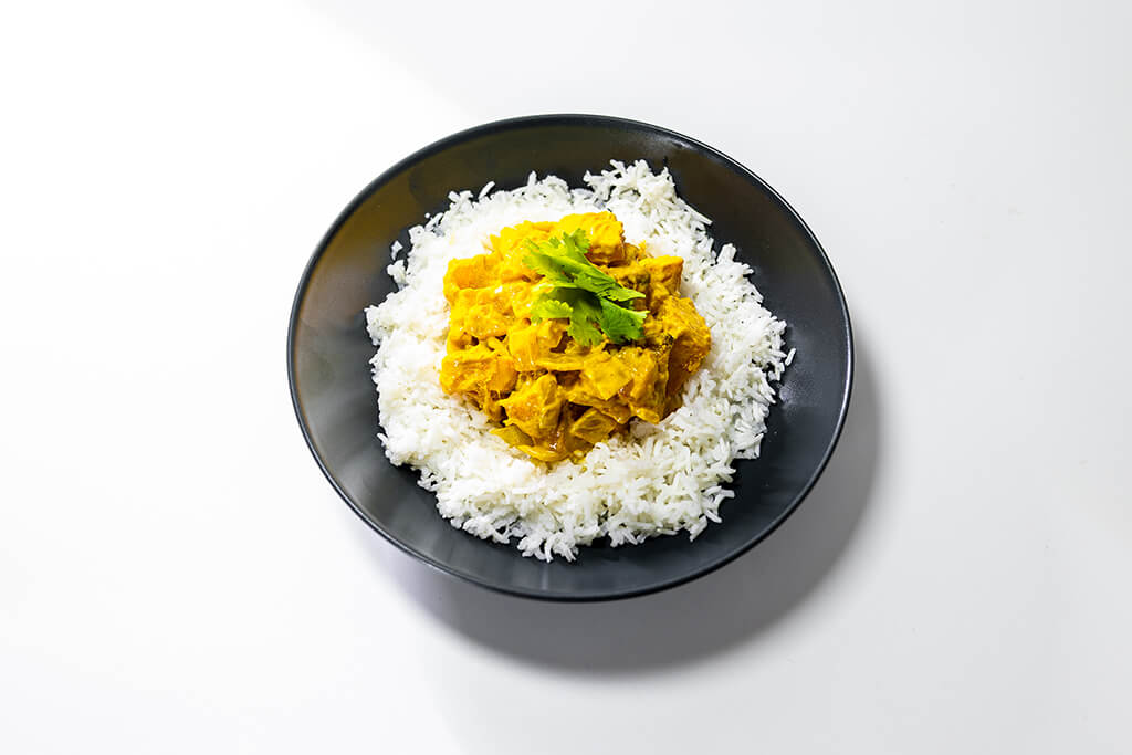 Butternut Stew on a bed of rice